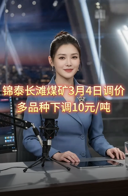 锦泰长滩煤矿3月4日调价：多品种下调10元/吨