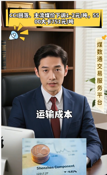 太原煤炭网快讯：CCI回落、主流煤价下调1–2元/吨，5500大卡751元/吨