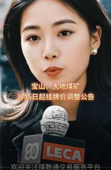 宝山、大地煤矿3月5日起挂牌价调整公告