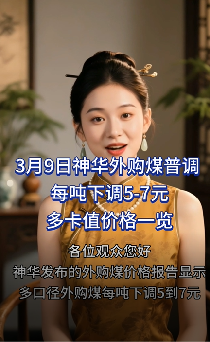 3月9日神华外购煤普调 每吨下调5-7元，多卡值价格一览