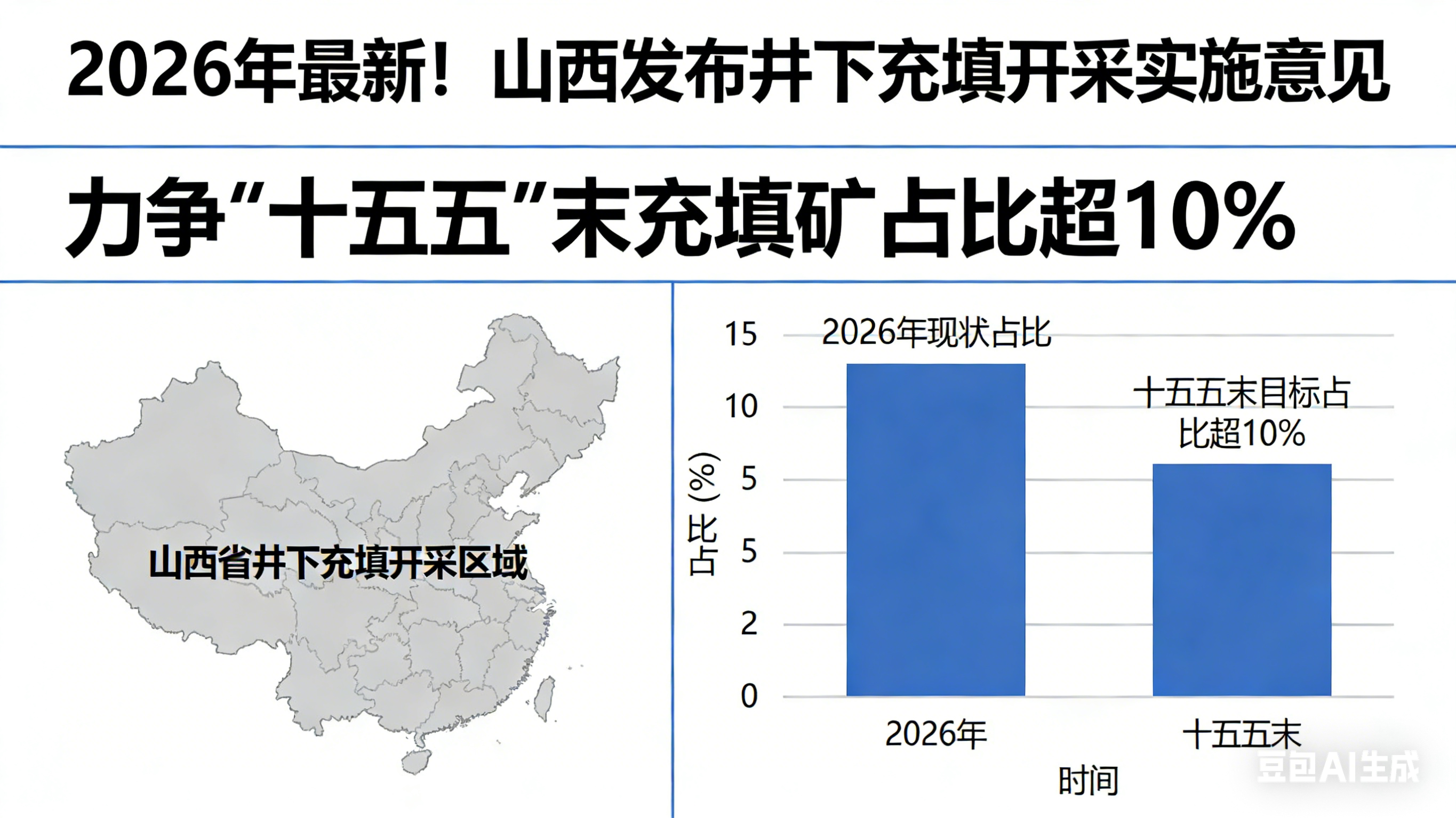 2026年最新！山西发布井下充填开采实施意见，力争“十五五”末充填矿占比超10%