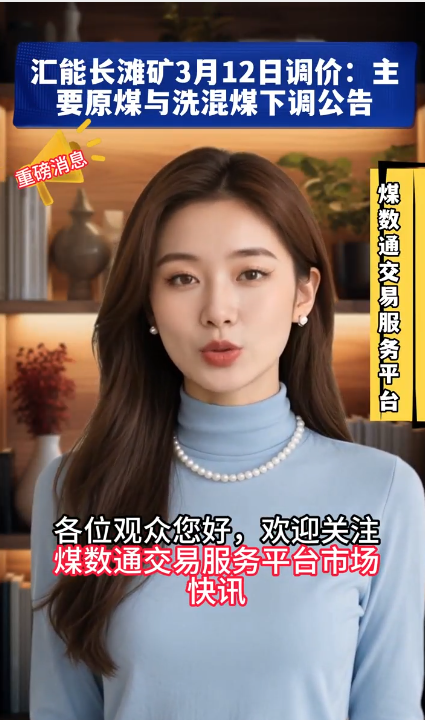 汇能长滩矿3月12日调价：主要原煤与洗混煤下调公告