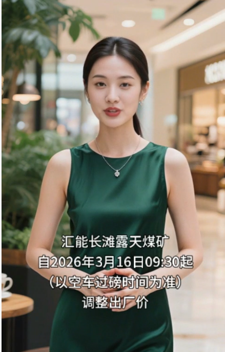 汇能长滩露天煤矿3月16日出厂价上调：多款洗混煤与9号系列上涨5–10元/吨