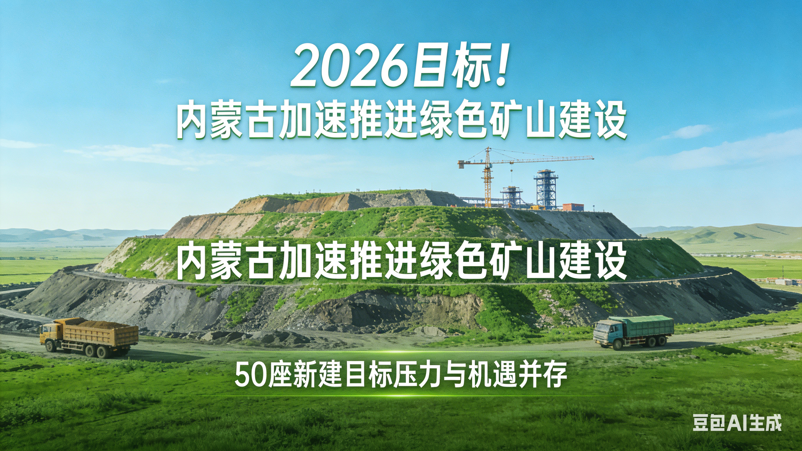 2026目标！内蒙古加速推进绿色矿山建设，50座新建目标压力与机遇并存