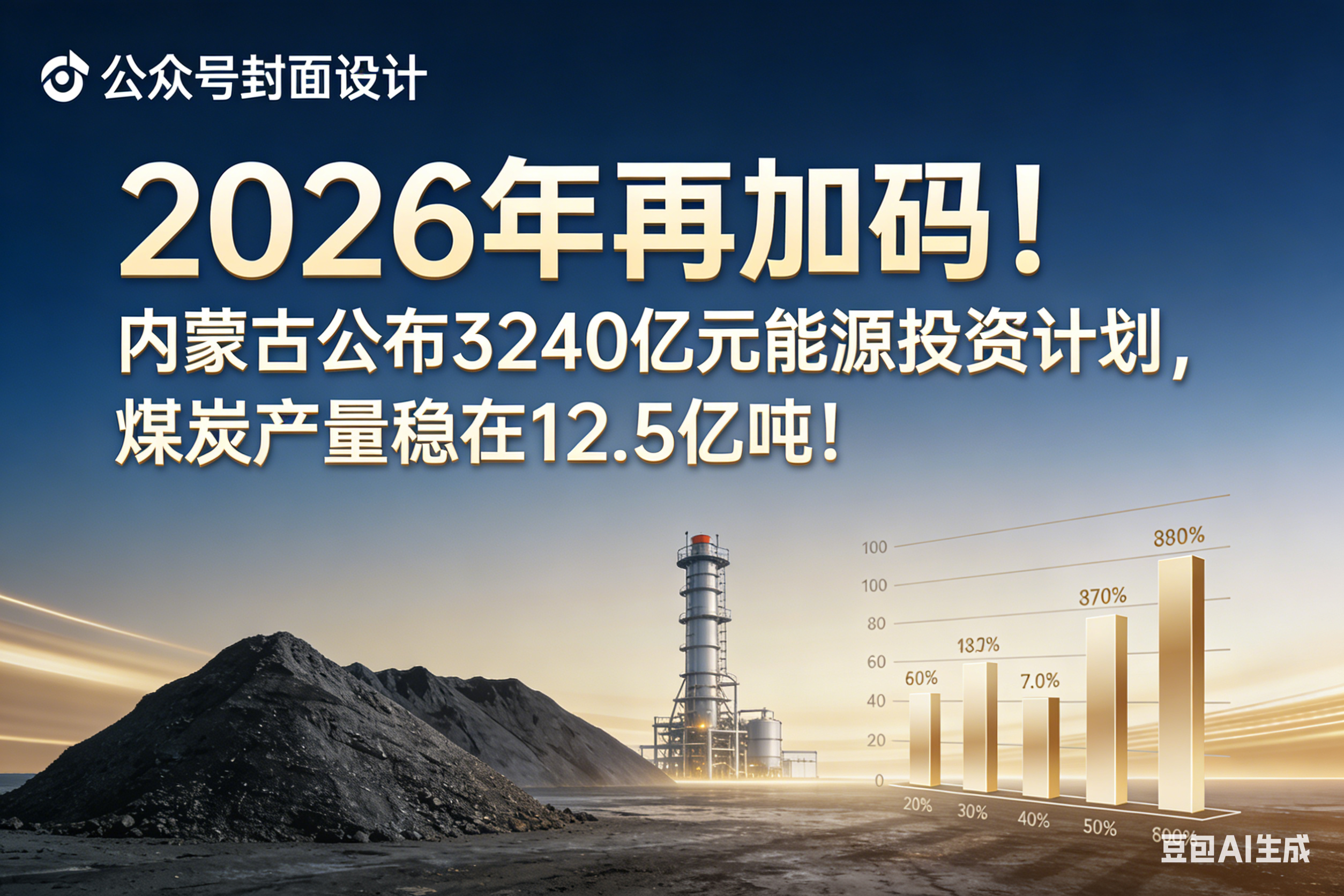 2026年再加码！内蒙古公布3240亿元能源投资计划，煤炭产量稳在12.5亿吨！
