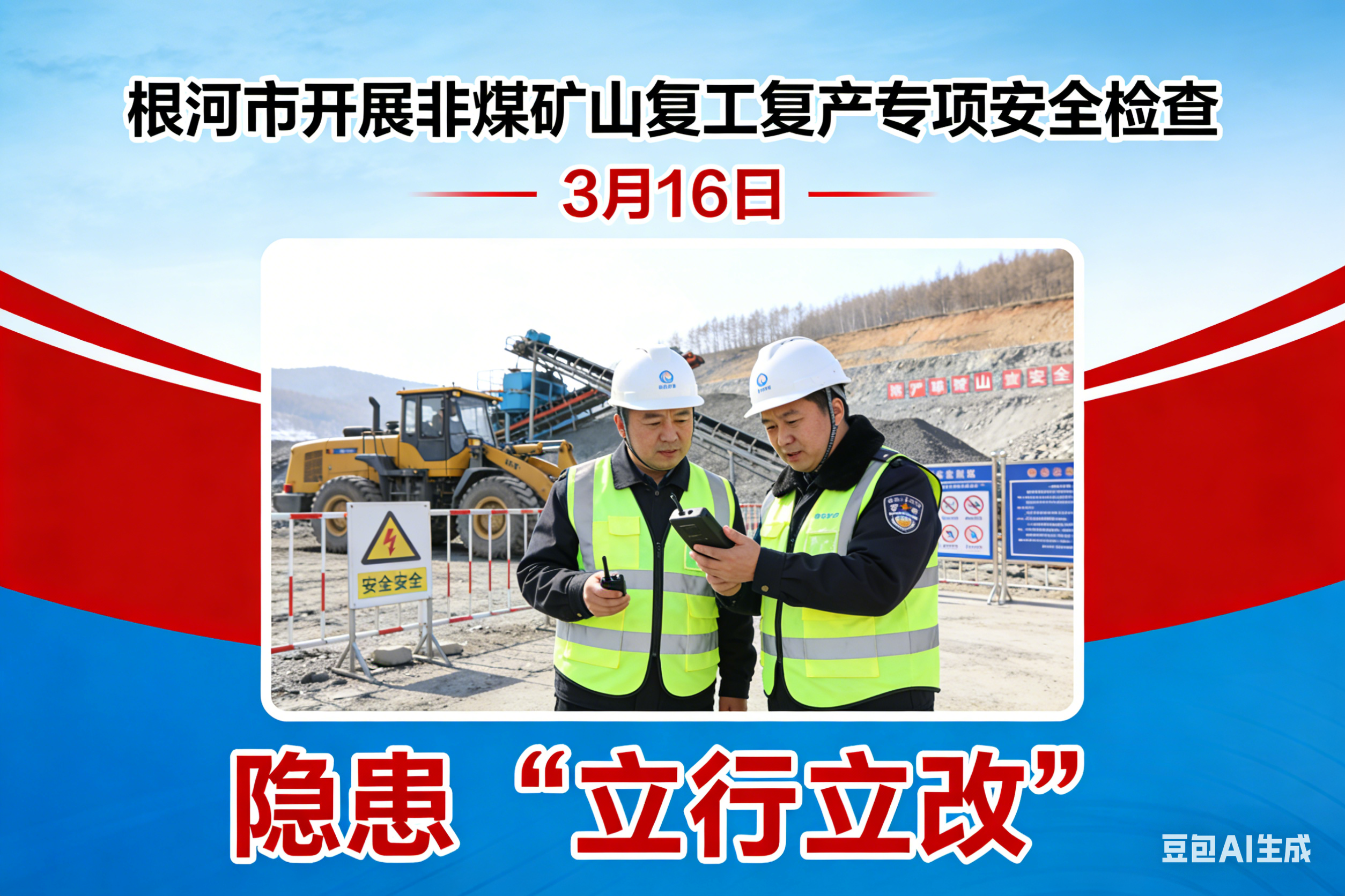 3月16日｜根河市开展非煤矿山复工复产专项安全检查，隐患“立行立改”！