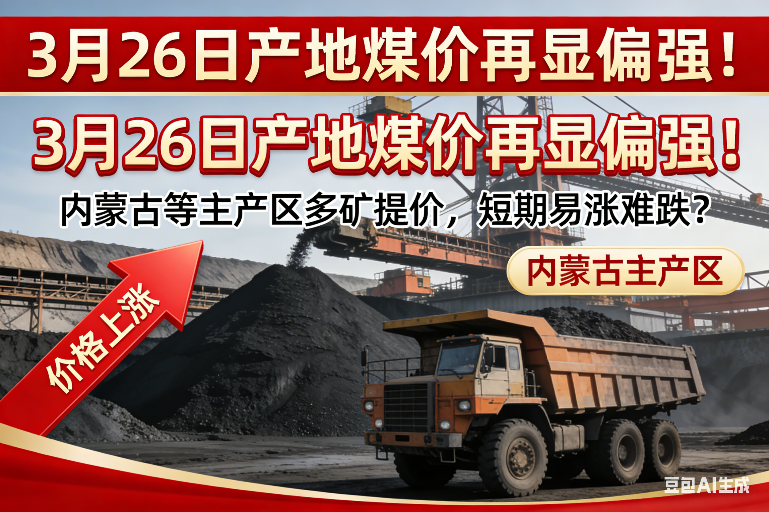 3月26日产地煤价再显偏强！内蒙古等主产区多矿提价，短期易涨难跌？