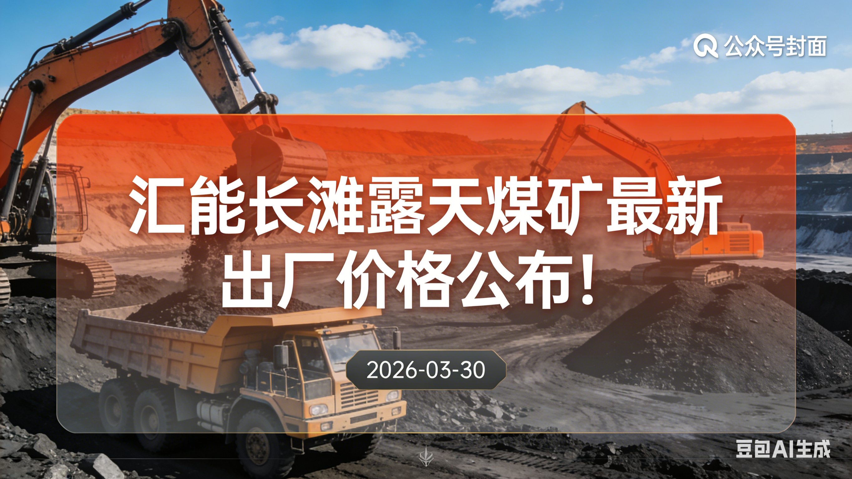 2026-03-30｜汇能长滩露天煤矿最新出厂价格公布！