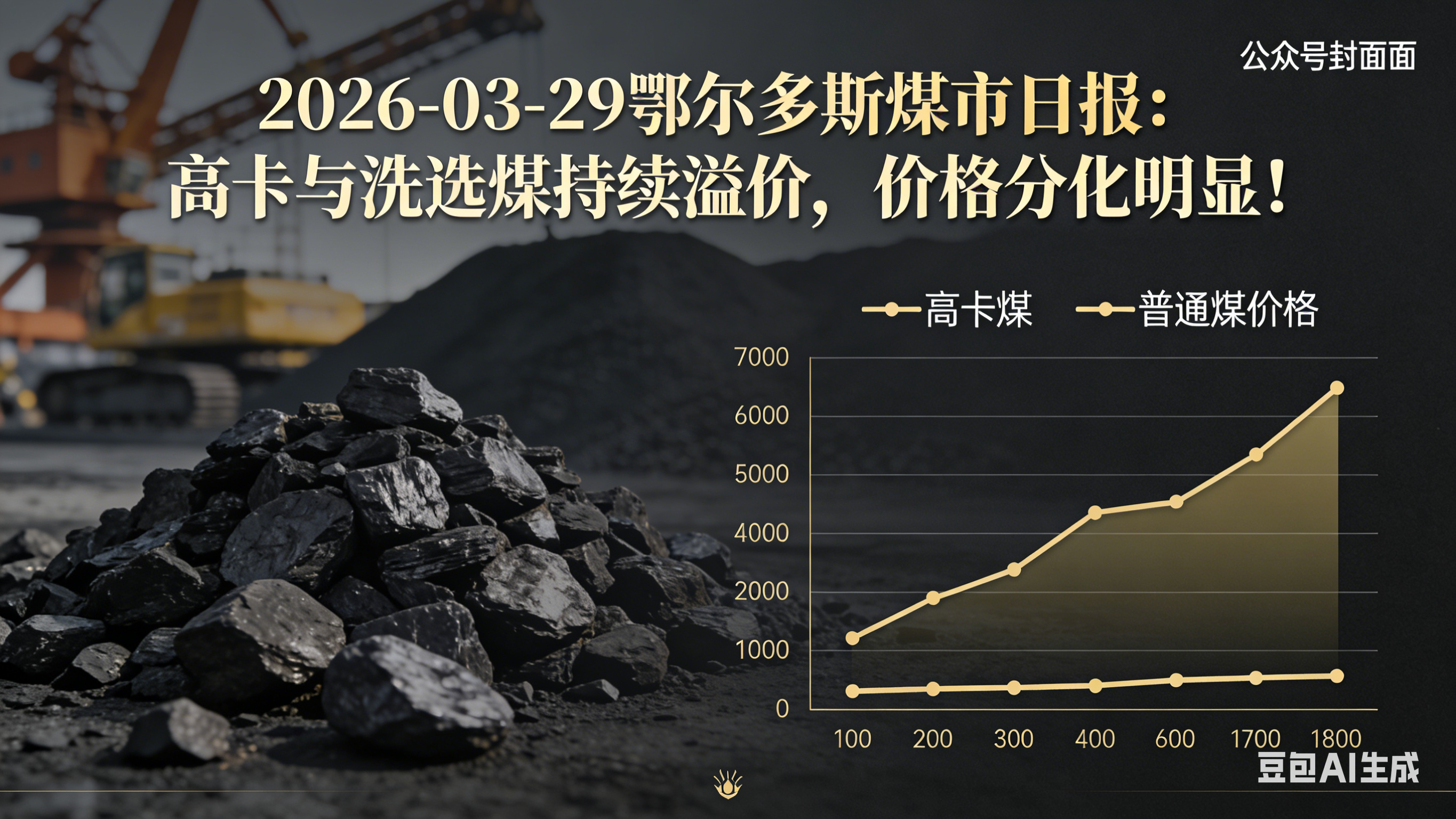 2026-03-29鄂尔多斯煤市日报：高卡与洗选煤持续溢价，价格分化明显！