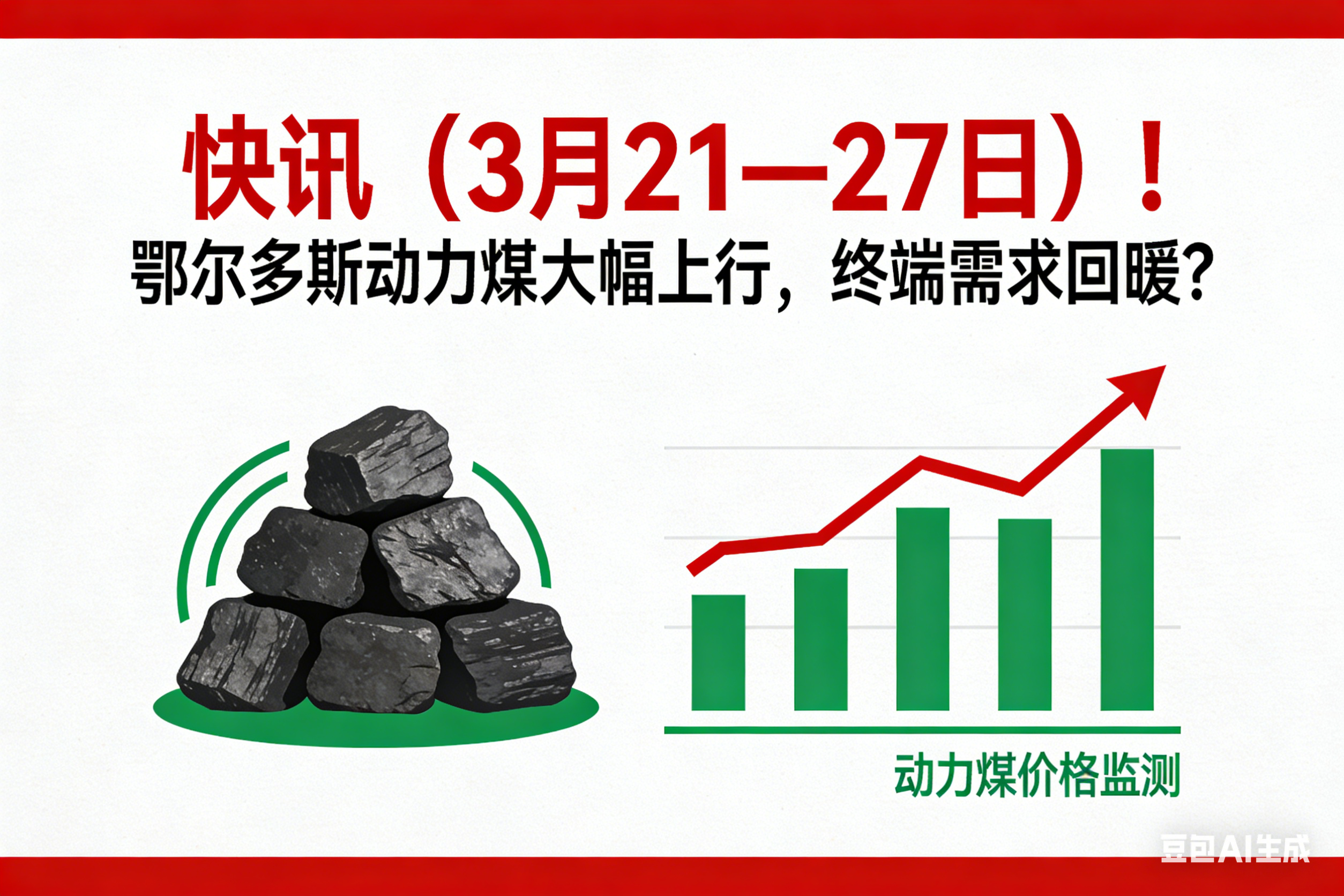 快讯（3月21—27日）！鄂尔多斯动力煤大幅上行，终端需求回暖？