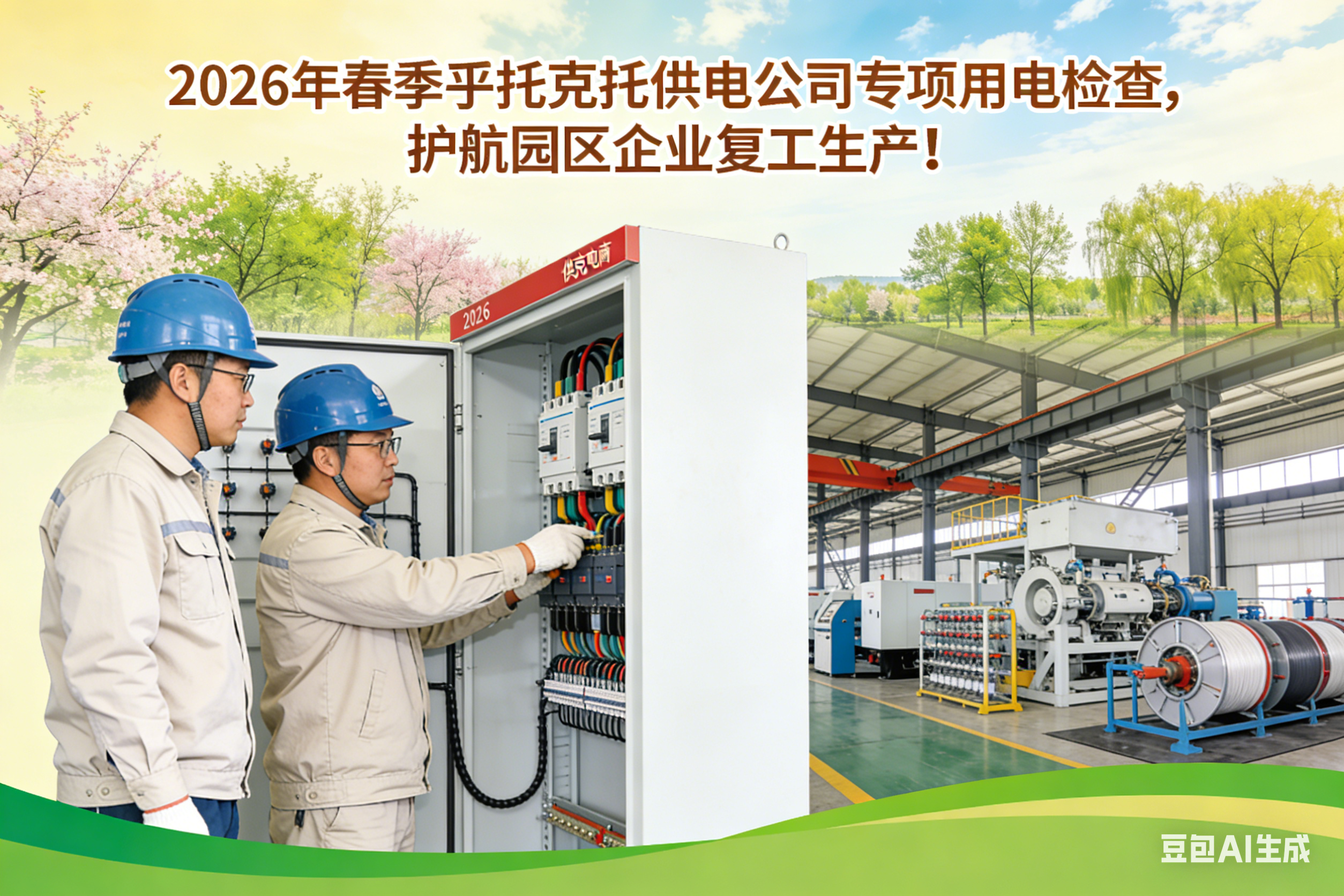 2026年春季丨托克托供电公司专项用电检查，护航园区企业复工生产！