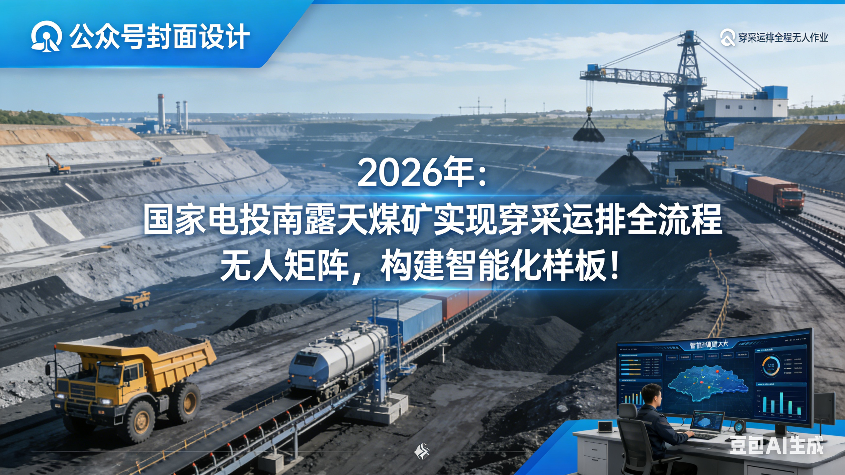 2026年：国家电投南露天煤矿实现穿采运排全流程无人矩阵，构建智能化样板！