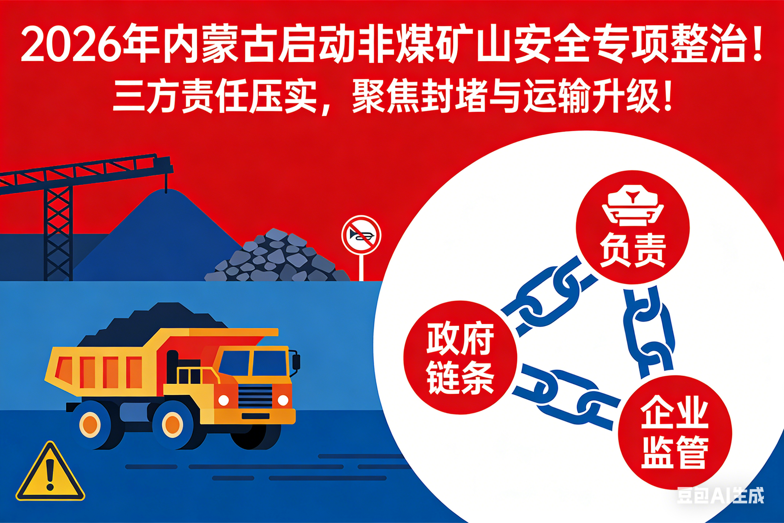 2026年内蒙古启动非煤矿山安全专项整治！三方责任压实，聚焦封堵与运输升级！