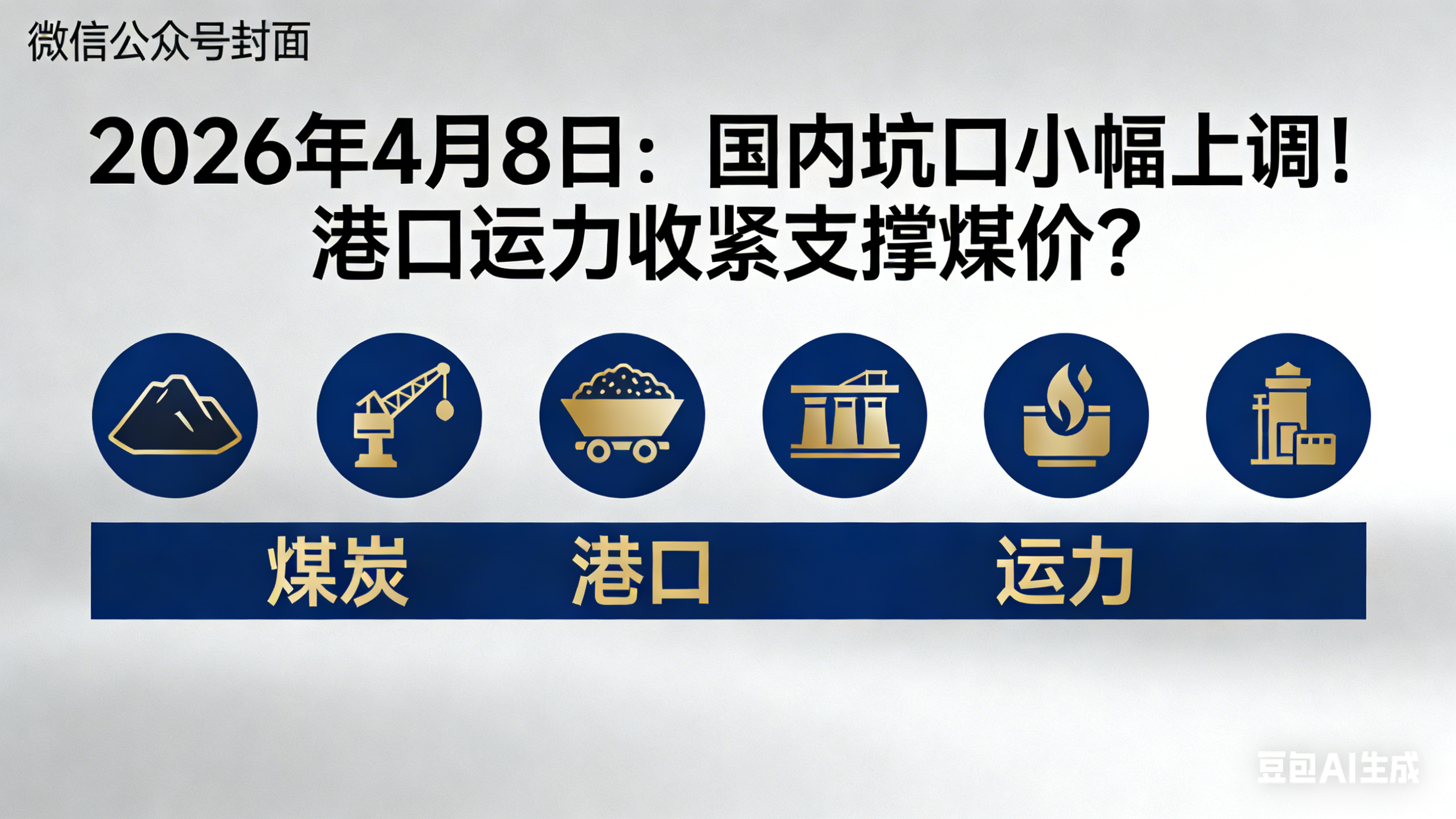 2026年4月8日：国内坑口小幅上调！港口运力收紧支撑煤价？