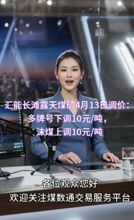 汇能长滩露天煤矿4月13日调价：多牌号下调10元/吨