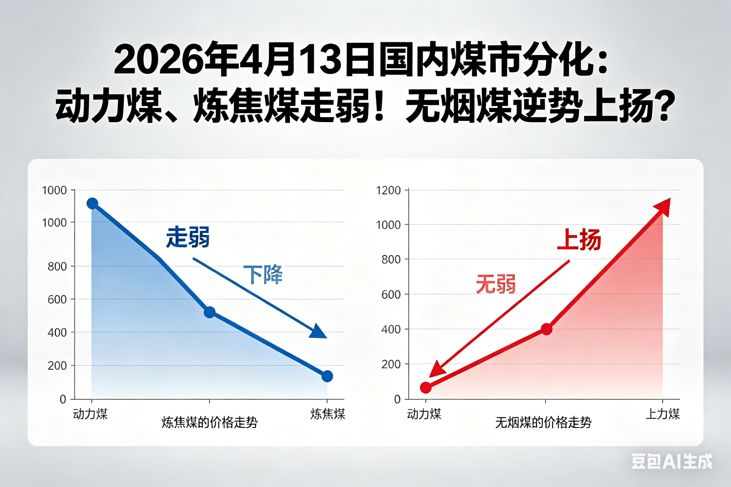2026年4月13日国内煤市分化：动力煤、炼焦煤走弱！无烟煤逆势上扬？