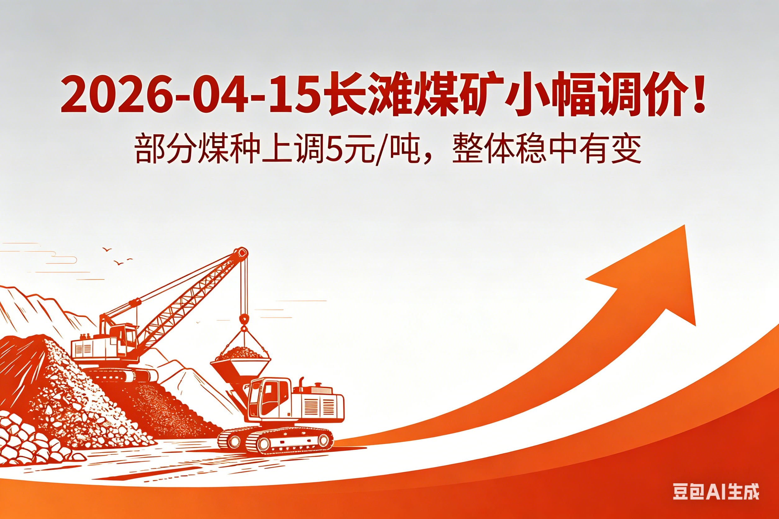 2026-04-15丨长滩煤矿小幅调价！部分煤种上调5元/吨，整体稳中有变