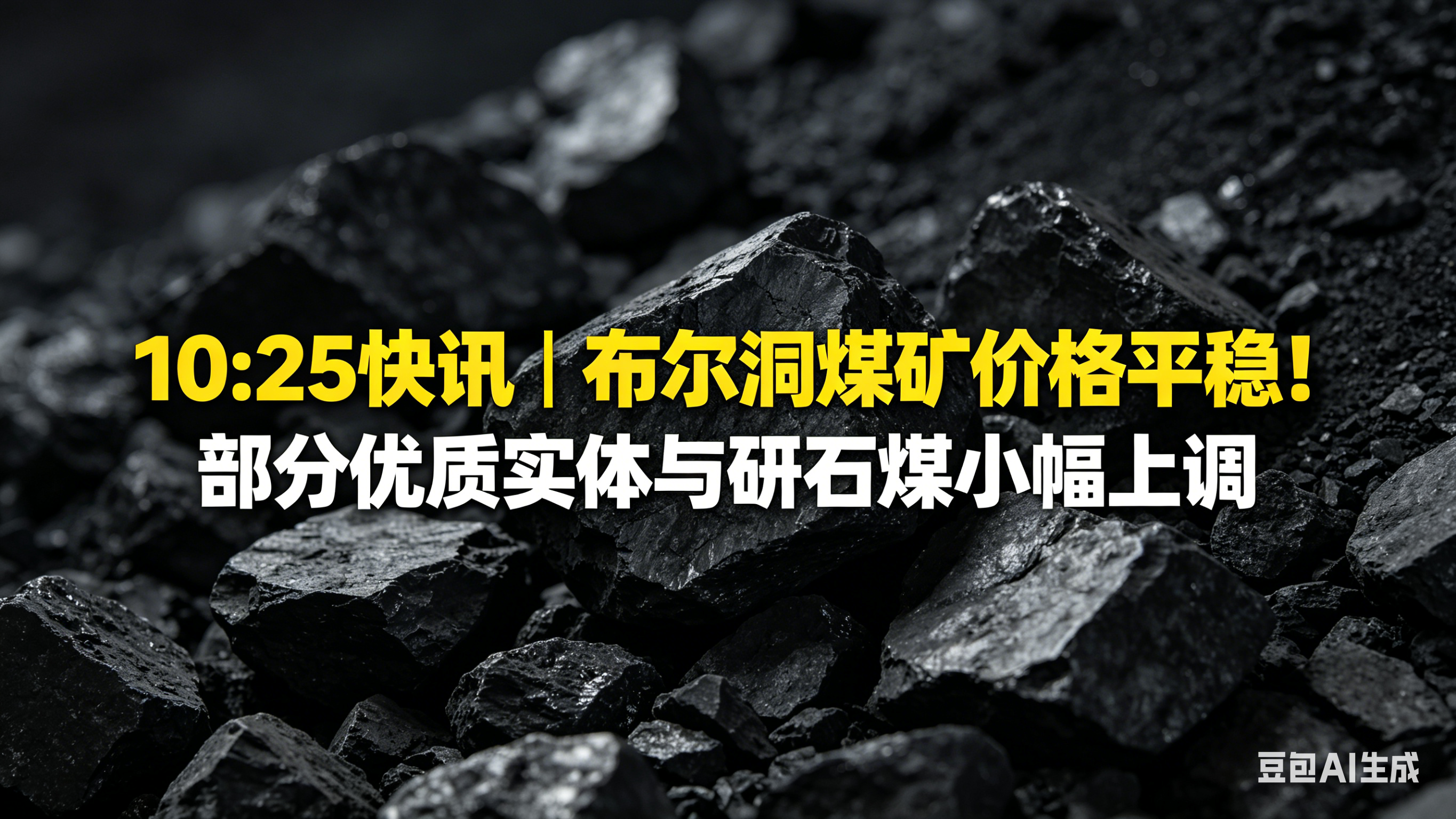 10:25快讯｜布尔洞煤矿价格平稳！部分优质实体与矸石煤小幅上调