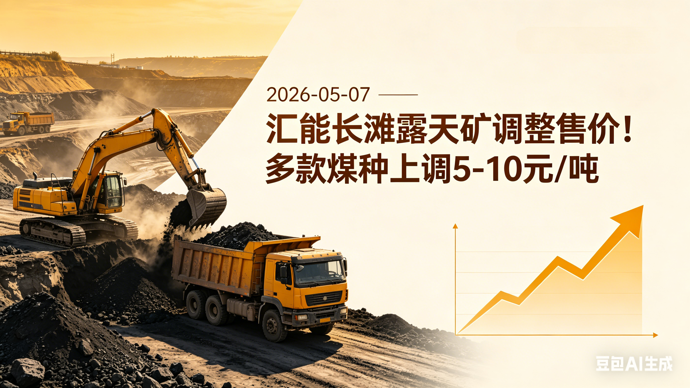 2026-05-07丨汇能长滩露天矿调整售价！多款煤种上调5-10元/吨