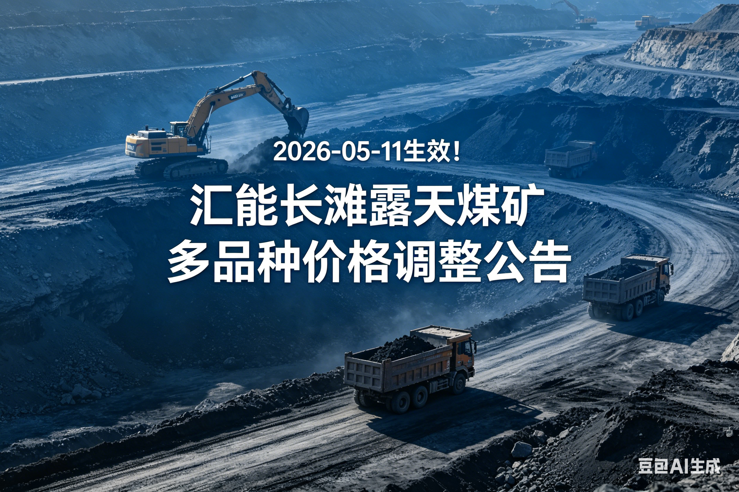 2026-05-11生效！汇能长滩露天煤矿多品种价格调整公告