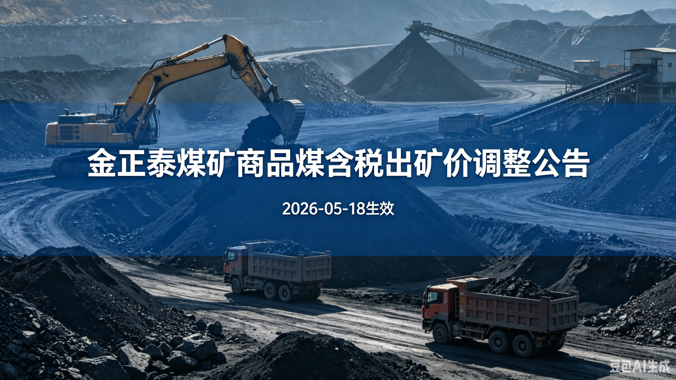 2026-05-18生效！金正泰煤矿发布商品煤含税出矿价调整公告