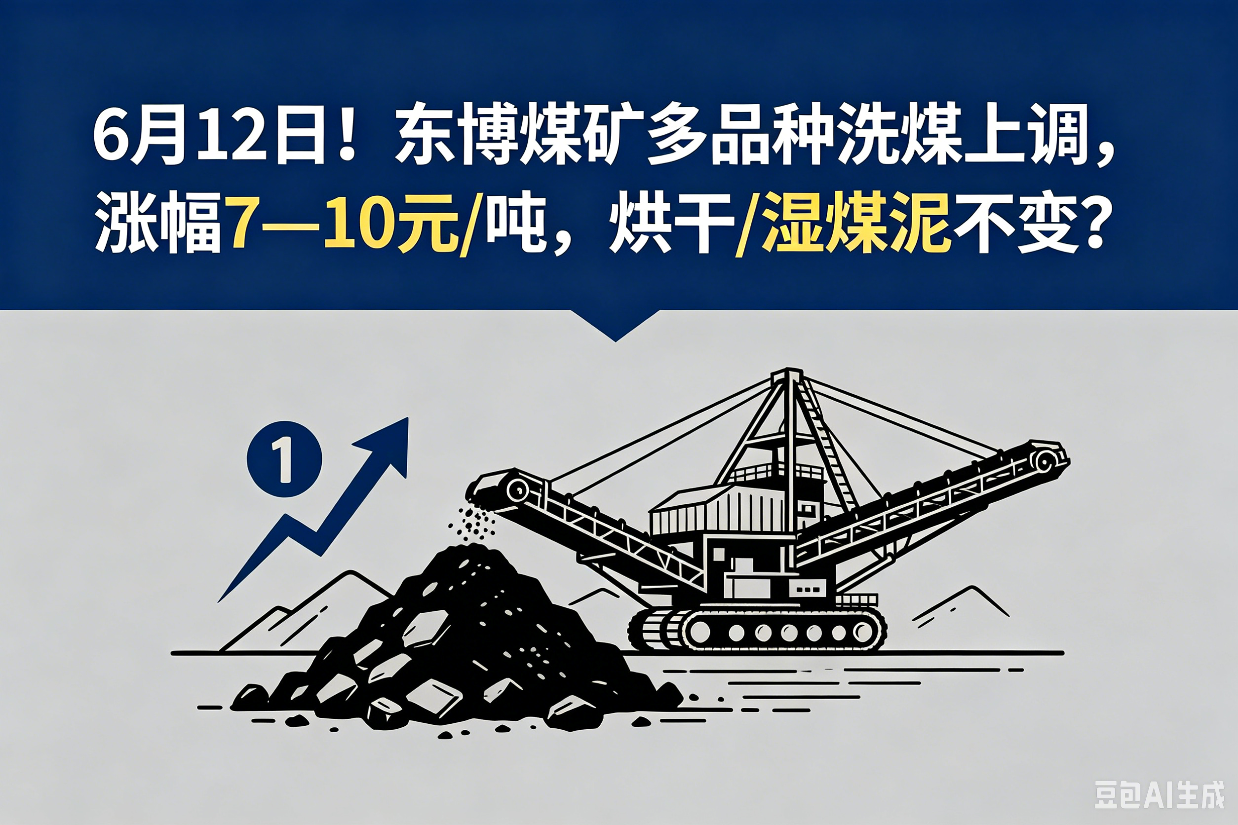 6月12日！东博煤矿多品种洗煤上调，涨幅7—10元/吨，烘干/湿煤泥不变？