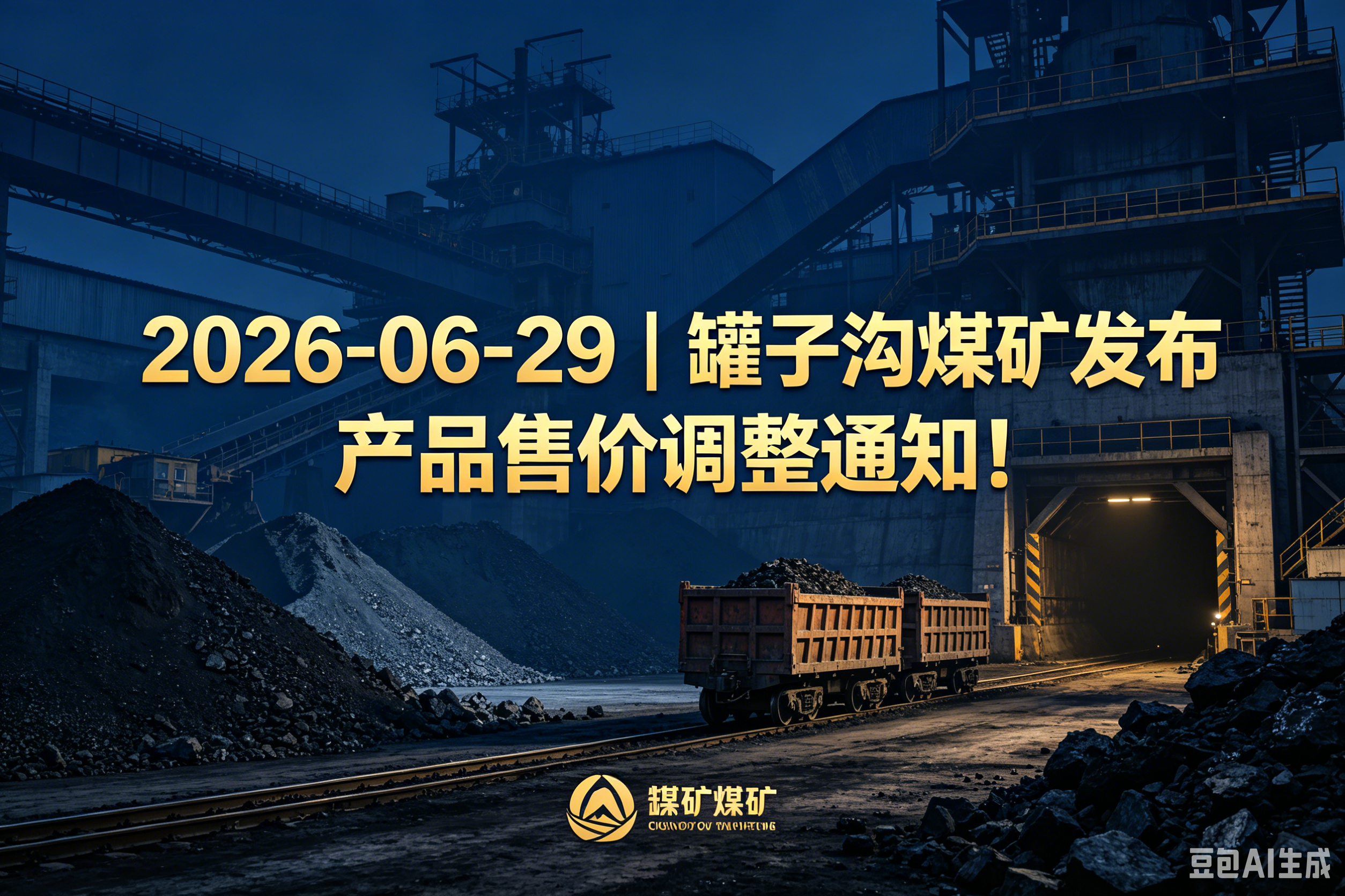 2026-06-29｜罐子沟煤矿发布产品售价调整通知！
