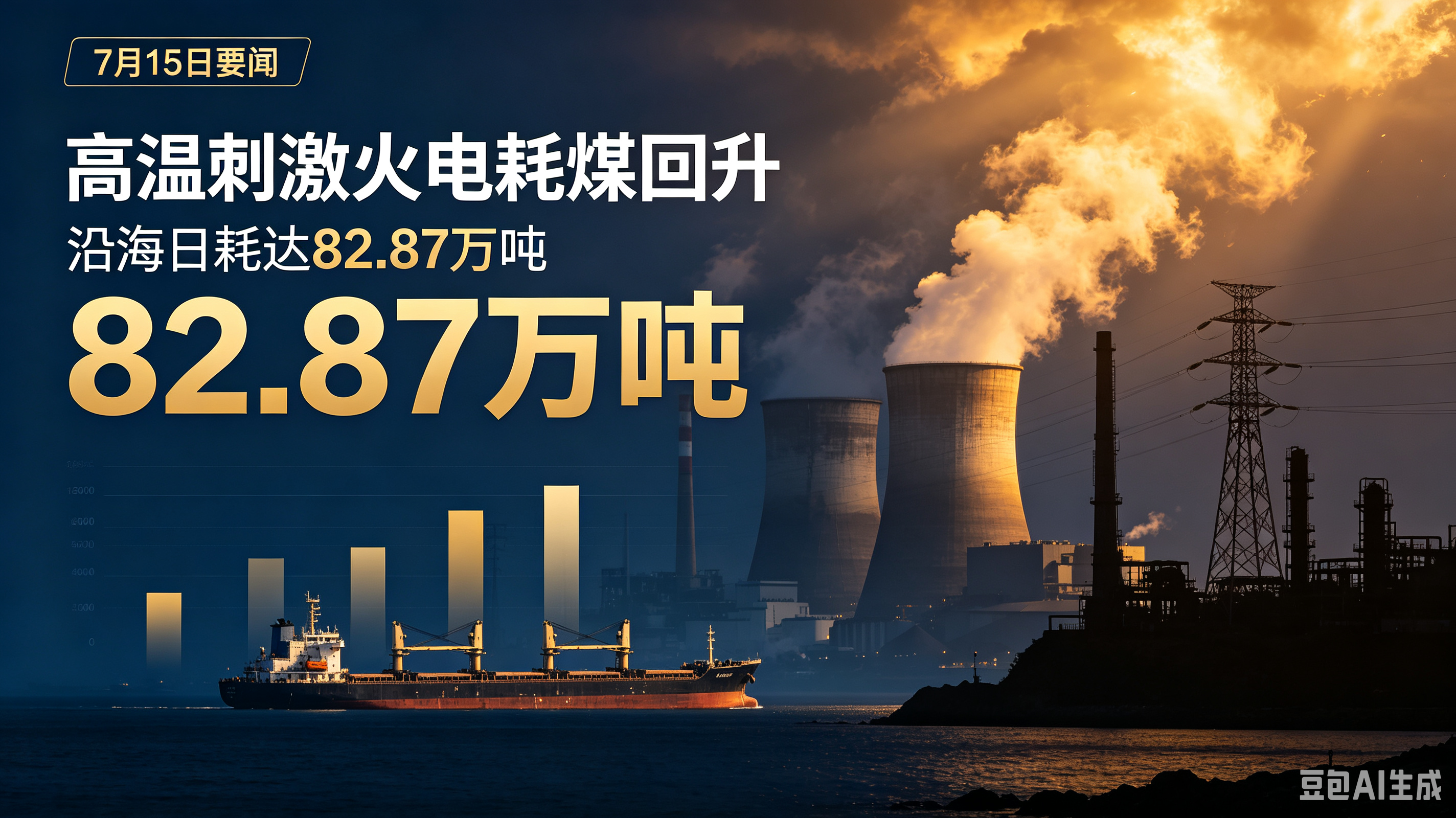 7月15日要闻：高温刺激火电耗煤回升！沿海日耗达82.87万吨